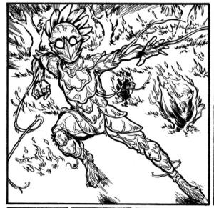 Robert draws THE BEST plant/human hybrid cabbage armor. 